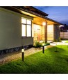 50cm GU10 havelampe - IP54 udendørs, rund, sort, aluminium, uden lyskilde