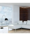 Sort LED gulvlampe med marmorfod - E27 fatning, max 60W, 192cm høj, moderne design