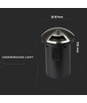 Ø8,7cm MR16 nedgravningsspot, 12V - IP67, rustfrit stål, 1 vindue, uden lyskilde
