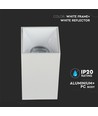 Vt-882 lampe GU10 - firkantet, hvid+hvid