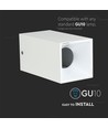Vt-882 lampe GU10 - firkantet, hvid+hvid