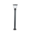 E27 havelampe i rustfrit stål - 80cm, sort/grå, IP44 udendørs, uden lyskilde