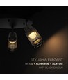18W LED designer loftslampe - Ø30cm, 3000K, mat sort, IP20 indendørs