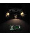 18W LED designer loftslampe - Ø30cm, 3000K, mat sort, IP20 indendørs