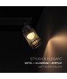 18W LED designer loftslampe med 3 spots - 2160lm, 3000K, mat sort, justerbar, inkl. lyskilde