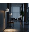 190x120x430 mm VT-89021 væglampe 10W - LED, dekorativ, 3000K, børstet nikkel + hvid