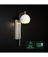 190x120x430 mm VT-89021 væglampe 10W - LED, dekorativ, 3000K, børstet nikkel + hvid