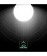 E27 22W LED G120 globepære - Samsung LED chip, 2650lm, hvid plast, varm hvid