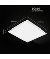 60x60 LED Panel, 40W - 120 lm/W, 5 års garanti, hvid kant