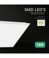 60x60 LED Panel, 40W - 120 lm/W, 5 års garanti, hvid kant