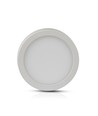 6W Ø9cm LED loftlampe - 4000K, 420lm, hvid kant, rund, inkl. lyskilde