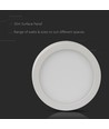 6W Ø9cm LED loftlampe - 4000K, 420lm, hvid kant, rund, inkl. lyskilde