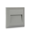 2W LED væglampe til indbygning - IP65, 12,4 x 12,4 cm, sort, firkantet, 4000K, step light