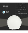 VT-836 LED væglampe 6W - op-ned, 3000K, hvid hus, IP65