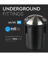 MR16 nedgravningsspot 12V med 2 vinduer - IP67, rustfrit stål, til MR16/GU5.3 pære, kørefast