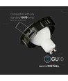 GU10 indbygningsspot - Rund, guld, zink, hul: Ø7,5 cm, mål: Ø8,2 cm, IP20 indendørs, uden lyskilde