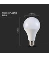 E27 20W LED pære - A80, Samsung LED chip, 120lm/W