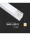 120cm 40W LED lineært pendel armatur - Samsung LED chip, hvid, 4000K, flicker free, inkl. wireophæng