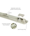 120cm 38W LIMEA GIGANT vandtæt komplet LED armatur - 174lm/W, IP65, IK10, 4000K