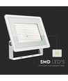 200W LED projektør - 88lm/W, IP65, hvidt kabinet, 4000K, udendørs