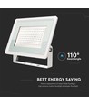 200W LED projektør - 88lm/W, IP65, hvidt kabinet, 4000K, udendørs
