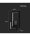 20W LED væglampe - Sort, geometrisk design, 3000K, IP20, 2660lm