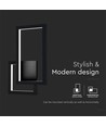 20W LED væglampe - Sort, geometrisk design, 3000K, IP20, 2660lm