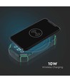 30.000mAh Solar Powerbank med trådløs opladning, 20W - Sort, 111Wh, aluminium, USB-C PD, solcellepanel