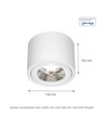 CHLOE AR111 GU10 AR111 loftslampe - Rund hvid, justerbar