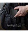 5000mAh MagSafe ultra-tynd powerbank i aluminium, 20W - Space Grey, trådløs hurtigopladning, digitalt display, USB-C ind/udgang