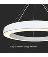 90W LED designer pendellampe, dæmpbar - 11000lm, 360°, 4000K, Triac fasedæmp, SMD LED