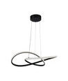 20W Ø50cm cirkulær LED pendel - 130lm/W, sort, 3000K, moderne design