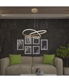 20W LED pendel, guld - Ø50cm, 130lm/W, 3000K, moderne cirkulært design