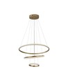 32W LED pendel, 3 ringe - Guld, Ø60+40+20cm, 3880lm, 3000K, dekorativ loftlampe