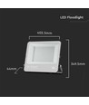 200W LED projektør, Samsung LED chip - 160lm/W, IP65, sort, 4000K, udendørs