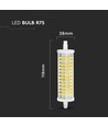 R7S 118mm / 18W LED pære - 360 grader, keramisk, erstatter 150W