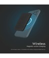 10000mAh magnetisk trådløs powerbank, 20W - Sort, inkl. metalring