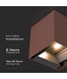 9W Solcelle væglampe med sensor - 860lm, 3.7V, IP65, 3000K, PIR bevægelsessensor, varm hvid