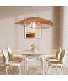 E27 designer pendelophæng med hampereb - 60cm, brun, IP20, uden lyskilde
