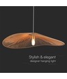 E27 Designer pendelophæng i reb - 1 meter, max 40W, IP20, Ø80cm, 2 års garanti