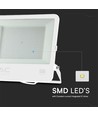 VT-44204 projektør 200W - Samsung-chip, 1m ledning, 6500K hvid, hvidt hus, matteret glas, IP65