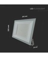 100W LED projektør, hvid - 95lm/W, IP65, 6500K, udendørs