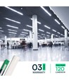 6x 40W komplet LED armatur - 120 cm, 3 års producentgaranti, 230V