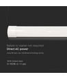 6x 50W komplet LED armatur - 150 cm, 3 års producentgaranti, 230V
