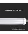 12 stk. V-Tac vandtæt 48W komplet LED armatur - 150 cm, 120lm/W, IP65, gennemfortrådet 230V