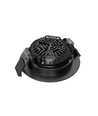 10x 7W lavprofil indbygningsspot RA96 - DimToWarm+CCT, Hul: Ø6,8 cm, Mål: Ø8,3 cm, sort kant, dæmpbar