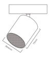 Bluetooth højttaler til 1-faset skinner - Sort, 10W, 1F3W