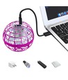 Hover Orb flyvende bold med RGB lys - Ø8,5 cm, lilla, perfekt til børn og barnlige sjæle
