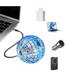 Hover Orb flyvende bold med RGB lys - Ø8,5 cm, blå, perfekt til børn og barnlige sjæle