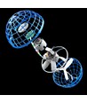Hover Orb flyvende bold med RGB lys - Ø8,5 cm, blå, perfekt til børn og barnlige sjæle